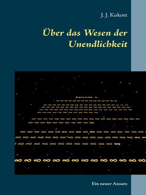 cover image of Über das Wesen der Unendlichkeit